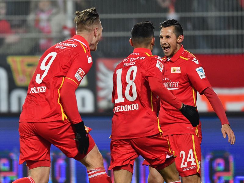 There has been a lot to celebrate for Union Berlin in the promotion race. (Photo by Stuart Franklin/Bongarts/Getty Images)