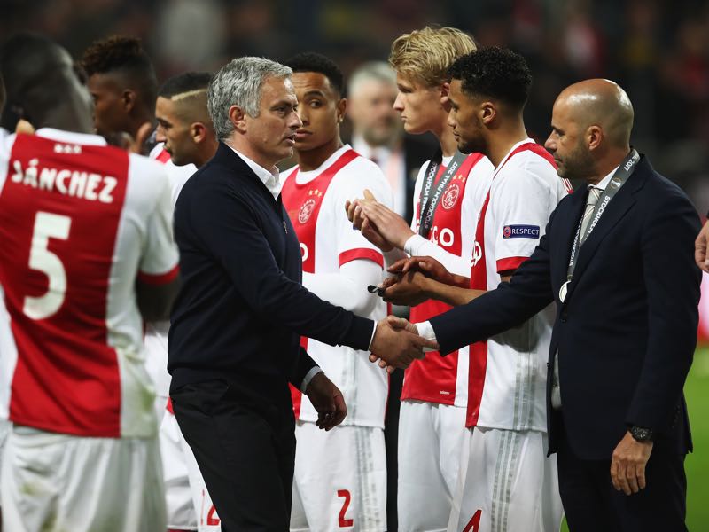 Peter Bosz forged a young Ajax side that stormed all the way to the Europa League final where they were beaten by Manchester United. (Photo by Julian Finney/Getty Images)