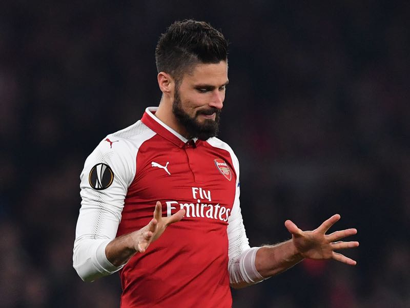 Olivier Giroud will be Arsenal's key player in the match against Köln. (BEN STANSALL/AFP/Getty Images)