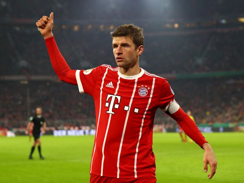 Bayern v Dortmund - Thomas Müller was the player of the match. (Photo by Alexander Hassenstein/Bongarts/Getty Images)