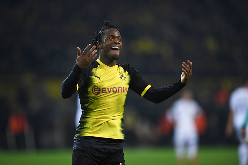 Dortmund vs Atalanta - Michy Batshuayi rescued Dortmund from defeat with two second half goals. (PATRIK STOLLARZ/AFP/Getty Images)