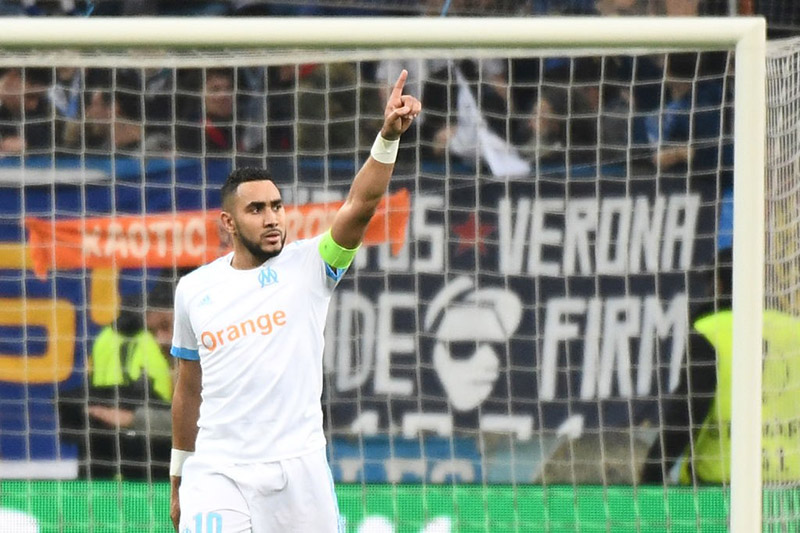 Marseille vs Leipzig Marseille's French forward Dimitri Payet celebrates after scoring a wonder-goal during the Europa League quarter final: Marseille vs Leipzig. (Photo BORIS HORVAT/AFP/Getty Images)