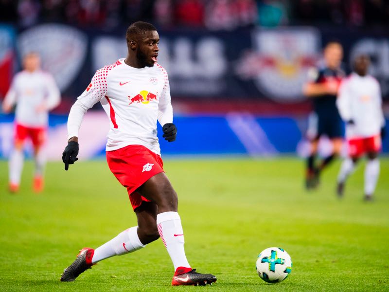 Dayot Upamecano will anchor Leipzig's defence against Marseille. (ROBERT MICHAEL/AFP/Getty Images)