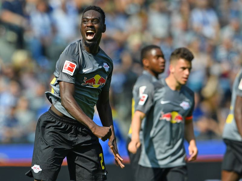 Hertha vs Leipzig - Jean-Kévin Augustin was the player of the game. (Photo by Thomas Starke/Bongarts/Getty Images)