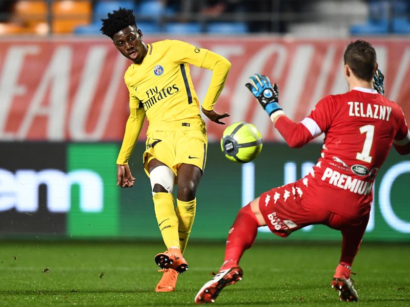 Timothy Weah has already featured for PSG in Ligue 1 (FRANCK FIFE/AFP/Getty Images)