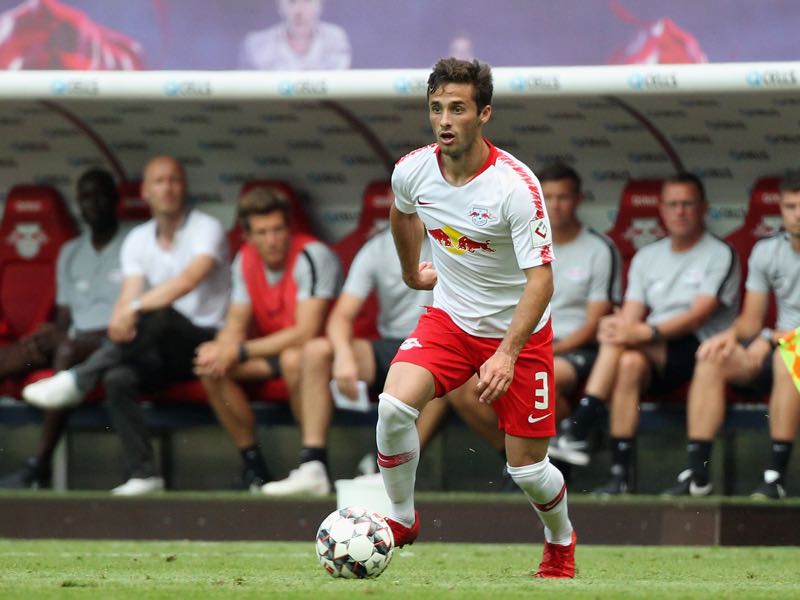 Marcelo Saracchi of Leipzig during the UEFA Europa League Third Qualifying Round: 1st leg between RB Leipzig and Universitatea Craiova at Red Bull Arena on August 09, 2018 in Leipzig, Germany. (Photo by Karina Hessland-Wissel/Bongarts/Getty Images)