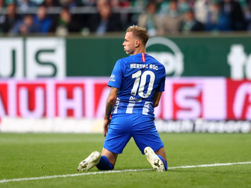 Ondrej Duda of Hertha BSC looks on after a missed chance during the Bundesliga match between SV Werder Bremen and Hertha BSC at Weserstadion on September 25, 2018 in Bremen, Germany. (Photo by Martin Rose/Bongarts/Getty Images)