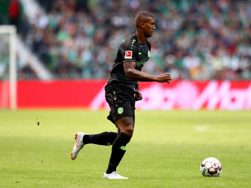 Walace of Hannover runs with the ball during the Bundesliga match between SV Werder Bremen and Hannover 96 at Weserstadion on August 25, 2018 in Bremen, Germany. (Photo by Martin Rose/Bongarts/Getty Images)