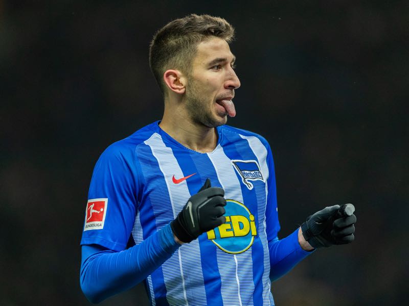 Marko Grujic Marko Grujic of Hertha BSC reacts during the Bundesliga match between Hertha BSC and FC Schalke 04 at Olympiastadion on January 25, 2019 in Berlin, Germany. (Photo by Boris Streubel/Bongarts/Getty Images)