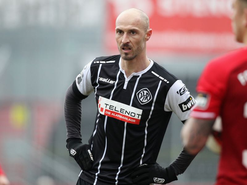 Matthias Morys of Aalen during the 3.Liga match between Wuerzburger Kickers and VfR Aalen at Germanyflyeralarm Arena on February 02, 2019 in Wuerzburg, Germany. (Photo by Karina Hessland/Bongarts/Getty Images)