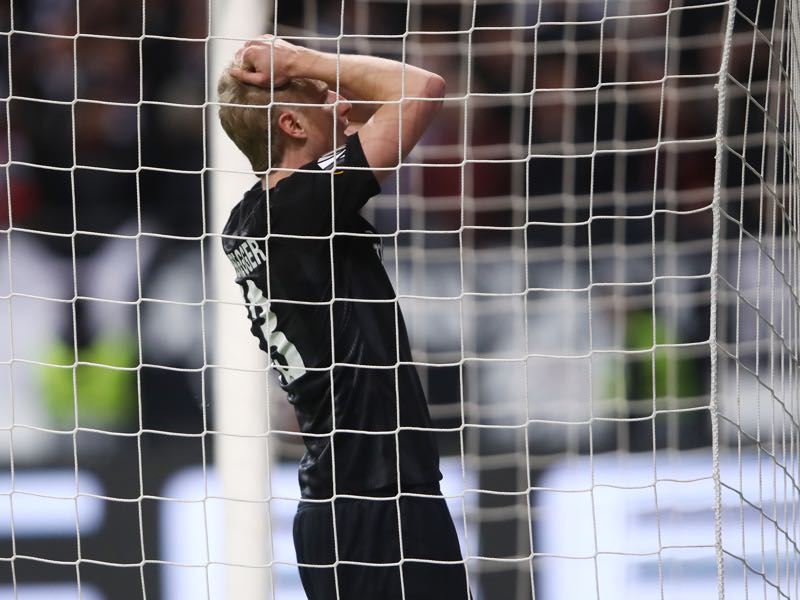 Frankfurt v Inter - Martin Hinteregger reacts during the UEFA Europa League Round of 16 First Leg match between Eintracht Frankfurt and FC Internazionale at Commerzbank-Arena on March 07, 2019 in Frankfurt am Main, Germany. (Photo by Alex Grimm/Getty Images)