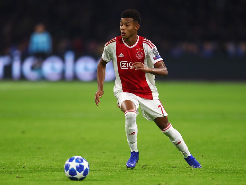 David Neres of Ajax in action during the UEFA Champions League Group E match between Ajax and FC Bayern Munich at Johan Cruyff Arena on December 12, 2018 in Amsterdam, Netherlands. (Photo by Dean Mouhtaropoulos/Getty Images)