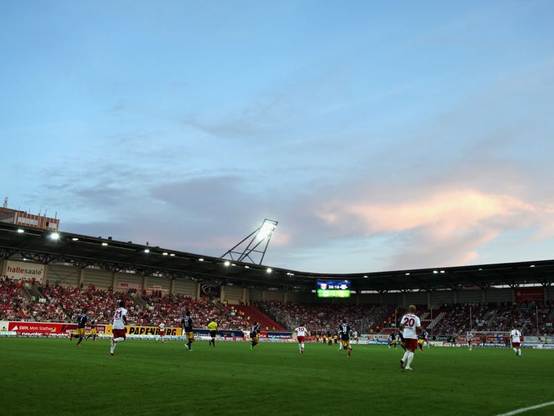 Halle vs 1860 Munich will take place at the erdgas-Sportpark in Halle (Photo by Karina Hessland/Bongarts/Getty Images)