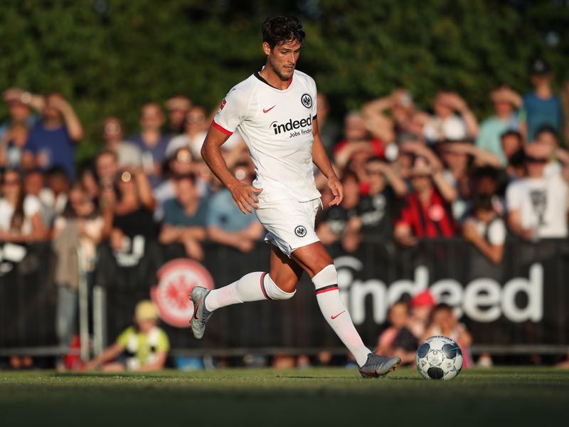 Goncalo Paciencia of Eintracht Frankfurt in action during the pre-season friendly match between DJK Bad Homburg and Eintracht Frankfurt at Stadion des Sportzentrum NordWest on July 4, 2019 in Bad Homburg, Germany. (Photo by Christian Kaspar-Bartke/Bongarts/Getty Images)