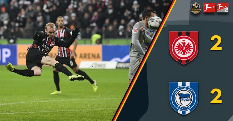 Jürgen Klinsmann’s Hertha Berlin hang on to collect one point against Eintracht Frankfurt